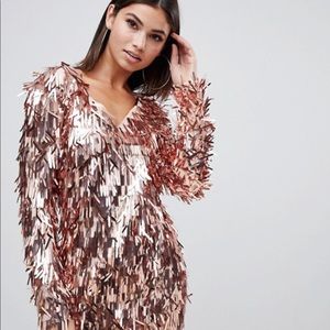 Gold sequin dress only worn once